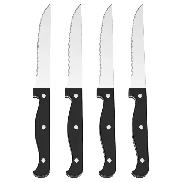 Couteaux De Table - Boîte 4 Pièces Couteau à Steak - Couteau De Cuisine - Lame Acier Inoxydable