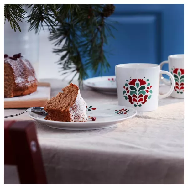Petite assiette, motif floral blanc, VINTERFINT